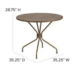 Flash Furniture Oia Commercial Grade 35.25" Round Indoor-Outdoor Steel Patio Table With Umbrella Hole 16 Flash Furniture Oia Commercial Grade 35.25" Round Indoor-Outdoor Steel Patio Table With Umbrella Hole -Outdoor Furniture Store GUEST 01383d26 7820 4ff5 9838 16f41cbd9def
