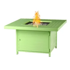 42" Square Aluminum 55000 BTUs Propane Paneled Fire Table With 2 Covers - Oakland Living -Outdoor Furniture Store GUEST 07f1139a 1f5f 4ba7 9e00 dc1b538a5943