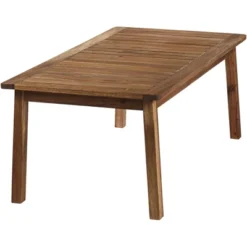 Teal Island Designs Farmhouse Rustic Acacia Wood Rectangular Outdoor Coffee Table 43 1/4" X 22 3/4" Brown Slat Tabletop For Spaces Patio House Balcony -Outdoor Furniture Store GUEST 0c3e7b94 2a85 4d5c 9ac2 8266436ffc4e