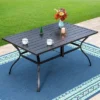 Captiva Designs 7pc Patio Dining Set With Rectangular Table With Umbrella Hold & Spring Motion Chairs 1 Captiva Designs 7pc Patio Dining Set With Rectangular Table With Umbrella Hold & Spring Motion Chairs -Outdoor Furniture Store GUEST 0c61cd07 e044 4e25 9920 f3b95135e956
