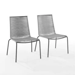 Fenton 2pk Outdoor Wicker Stackable Chairs - Gray - Crosley -Outdoor Furniture Store GUEST 0c78f62d adfe 45d5 a808 a6f4e901e89f