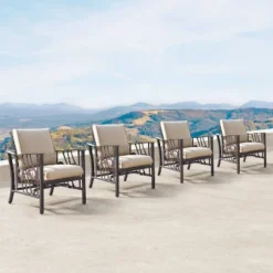 5pc Set With 42" Square Outdoor Aluminum Fire Table & Four Chairs - Oakland Living 27 5pc Set With 42" Square Outdoor Aluminum Fire Table & Four Chairs - Oakland Living -Outdoor Furniture Store GUEST 1121e65f 6eb1 4701 b491 8f201ee16e15
