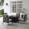 5pc Dahlia Outdoor Steel Fire Pit Set Taupe/Matte Black - Crosley -Outdoor Furniture Store GUEST 145751f7 e70b 48ab a91c fe59857bad1b