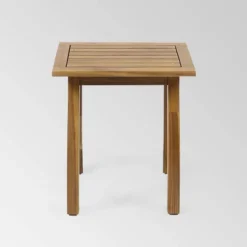 Yadira 3pc Acacia Wood Chat Set - Teak/Dark Teal - Christopher Knight Home -Outdoor Furniture Store GUEST 199aff88 8910 4dac be9e 2f2025def5c6