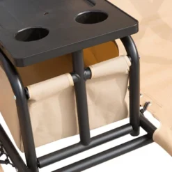 Outsunny 2 Person Covered Porch Swing With Pivot Storage Table, Cup Holder, & Adjustable Overhead Canopy -Outdoor Furniture Store GUEST 1eb5625d 3a08 4344 8bba 596ec92403fc