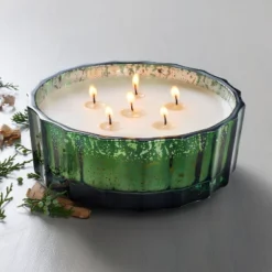 New Arrival 9 Mercury Glass Fireside Spruce Jar Christmas Candle Green 32oz - Hearth & Handâ„¢ With Magnolia