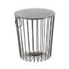 Metal Wire Stool Patio Accent Table - Olivia & May -Outdoor Furniture Store GUEST 29915d88 304c 496a 93be d44c66a6301e