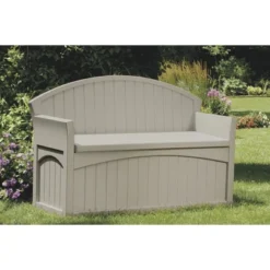 Patio Storage Bench 50 Gallon - Taupe - Suncast