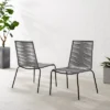 Fenton 2pk Outdoor Wicker Stackable Chairs - Gray - Crosley -Outdoor Furniture Store GUEST 2dd937d7 9e37 4743 8ec0 e5dbc0ebb41a