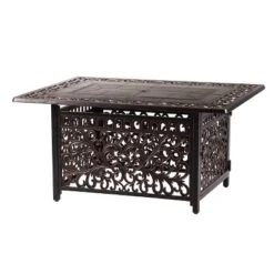 5pc Outdoor Dining Set With 48" Rectangle Fire Table & Deep Seating Swivel Rocking Chairs, Wind Blocker Lid & Covers - Oakland Living -Outdoor Furniture Store GUEST 2fdf80a6 24ab 4181 949f 063c3253ea08 1