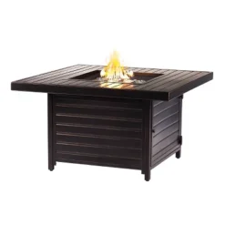 42" Square Aluminum 55000 BTUs Propane Paneled Fire Table With 2 Covers - Oakland Living -Outdoor Furniture Store GUEST 35e49402 e302 4c34 979a 9c52aa6e031b