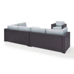 Biscayne 6pc Outdoor Wicker Sectional Set - Mist - Crosley -Outdoor Furniture Store GUEST 39c17edf 514b 4021 a923 9d19ee29048c