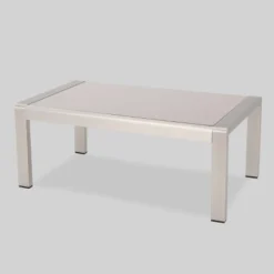 Cape Coral 2pc Aluminum Patio Loveseat & Coffee Table Set - Light Teal - Christopher Knight Home -Outdoor Furniture Store GUEST 3ea057c0 133b 4041 b77f fa35847f63a0