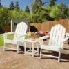 Tangkula Patio 3PCS Adirondack Chair Side Table Set Outdoor Chair Set With End Table Weather Resistant Cup Holder For Backyard Garden White -Outdoor Furniture Store GUEST 3fc035ca 33cb 44b8 a19e 1d5d7d4c40b4