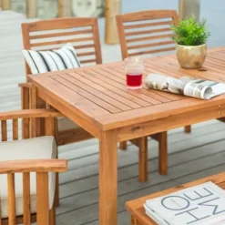Ravenscroft 6pc Acacia Wood Patio Dining Set - Brown - Saracina Home 8 Ravenscroft 6pc Acacia Wood Patio Dining Set - Brown - Saracina Home -Outdoor Furniture Store GUEST 45a19482 17fb 4a8d bb35 dfe850341f94