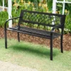 Costway Patio Park Garden Bench Porch Path Chair Outdoor Deck Steel Frame -Outdoor Furniture Store GUEST 48ce8bf3 a55b 4b08 8a08 ac2f7c035ea6