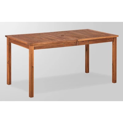 3pc Acacia Wood X Design Outdoor Patio Dining Set - Brown - Saracina Home 5 3pc Acacia Wood X Design Outdoor Patio Dining Set - Brown - Saracina Home - Image 3