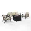 Kaplan 5pc Outdoor Sofa Set With Fire Table - Oatmeal - Crosley -Outdoor Furniture Store GUEST 5d74a7ae 74cf 45ca 8a52 af903fcab840