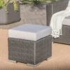 Santa Rosa Wicker Outdoor Patio Ottoman Seat - Gray/Silver - Christopher Knight Home -Outdoor Furniture Store GUEST 6b5561f2 0fd5 4fe7 b97b b94bd415f322