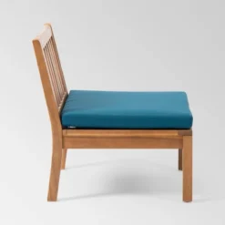 Yadira 3pc Acacia Wood Chat Set - Teak/Dark Teal - Christopher Knight Home -Outdoor Furniture Store GUEST 8e8f7500 8696 4019 8d01 398840f6f7db