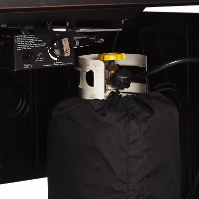 5pc Set With 42" Square Outdoor Aluminum Fire Table & Four Chairs - Oakland Living 11 5pc Set With 42" Square Outdoor Aluminum Fire Table & Four Chairs - Oakland Living - Image 9