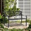 Outsunny 50" Blossoming Pattern Garden Decorative Patio Park Bench With Beautiful Floral Design & Relaxing Comfortable Build -Outdoor Furniture Store GUEST 935cec6e b29e 480c ac46 aeaba5714be6