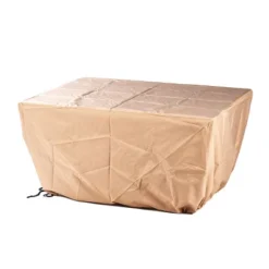 5pc Outdoor Dining Set With 48" Rectangle Fire Table & Deep Seating Swivel Rocking Chairs, Wind Blocker Lid & Covers - Oakland Living -Outdoor Furniture Store GUEST 97393a97 6587 43e2 aae9 58288ef92ca8 2