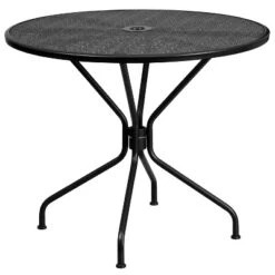Flash Furniture Oia Commercial Grade 35.25" Round Indoor-Outdoor Steel Patio Table With Umbrella Hole 24 Flash Furniture Oia Commercial Grade 35.25" Round Indoor-Outdoor Steel Patio Table With Umbrella Hole -Outdoor Furniture Store GUEST 9b7688d9 2c2e 4299 a36a dc0efb3e9777