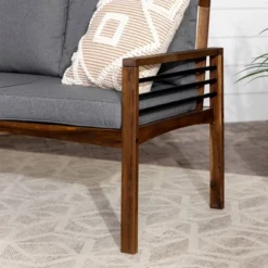 Saybrook Modern Metal And Wood Patio Loveseat - Gray/Dark Brown - Saracina Home 17 Saybrook Modern Metal And Wood Patio Loveseat - Gray/Dark Brown - Saracina Home -Outdoor Furniture Store GUEST 9d3c59a7 d784 409b 8d9b 2ff43d11dbb3