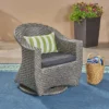 Larchmont Wicker Swivel Chair - Mixed Black/Dark Gray - Christopher Knight Home -Outdoor Furniture Store GUEST a0108d05 ec9f 466f a38d 2e03decc7327