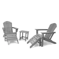 5pk Plastic Resin Adirondack Chair With Side Table & Ottoman - EDYO LIVING 30 5pk Plastic Resin Adirondack Chair With Side Table & Ottoman - EDYO LIVING -Outdoor Furniture Store GUEST a579cb00 f31f 4e78 9880 c5650dc364cd