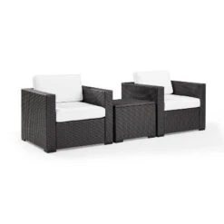 Biscayne 3pc Outdoor Wicker Seating Set - White - Crosley -Outdoor Furniture Store GUEST addbc6d6 e63f 429b a648 5aa7c4cb3b3e