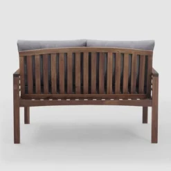 Saybrook Modern Metal And Wood Patio Loveseat - Gray/Dark Brown - Saracina Home 14 Saybrook Modern Metal And Wood Patio Loveseat - Gray/Dark Brown - Saracina Home -Outdoor Furniture Store GUEST ae9af088 ba9c 4721 8e43 d87ce52cba57