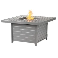 42" Square Aluminum 55000 BTUs Propane Paneled Fire Table With 2 Covers - Oakland Living -Outdoor Furniture Store GUEST dfc46601 fd41 4eea 98fe 085fa4fef7a6