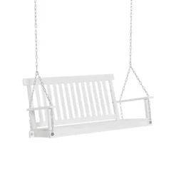 Outsunny 2-Seater Hanging Porch Swing Outdoor Patio Swing Chair Seat With Slatted Build And Chains, 440lbs Weight Capacity -Outdoor Furniture Store GUEST e4b0ab28 522c 4300 835d cc9382914349