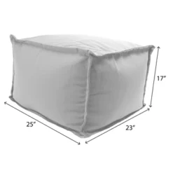 23" X 25" X 17" Outdoor Bean Filled Pouf/Ottoman In Sunbrella Cast Mist - Jordan Manufacturing 7 23" X 25" X 17" Outdoor Bean Filled Pouf/Ottoman In Sunbrella Cast Mist - Jordan Manufacturing -Outdoor Furniture Store GUEST ef2d8824 85ef 43cf a166 5bc2a3487516 3