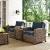 Bradenton 3pc Outdoor Wicker Seating Set With Two Chairs & Table Navy - Crosley -Outdoor Furniture Store GUEST f11690ea 3137 4b31 902d ebc58f1d14fa