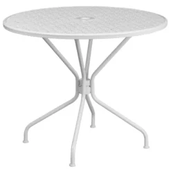 Flash Furniture Oia Commercial Grade 35.25" Round Indoor-Outdoor Steel Patio Table With Umbrella Hole 22 Flash Furniture Oia Commercial Grade 35.25" Round Indoor-Outdoor Steel Patio Table With Umbrella Hole -Outdoor Furniture Store GUEST fb42bce3 2b73 45eb ba83 db159e2a1d7c